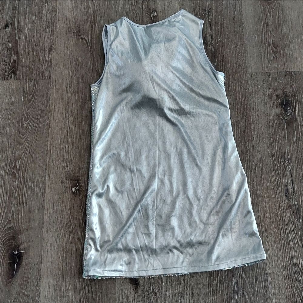Disney Camp Rock Halloween Costume Silver Sequin Dress Large(14) - Picture 4 of 4